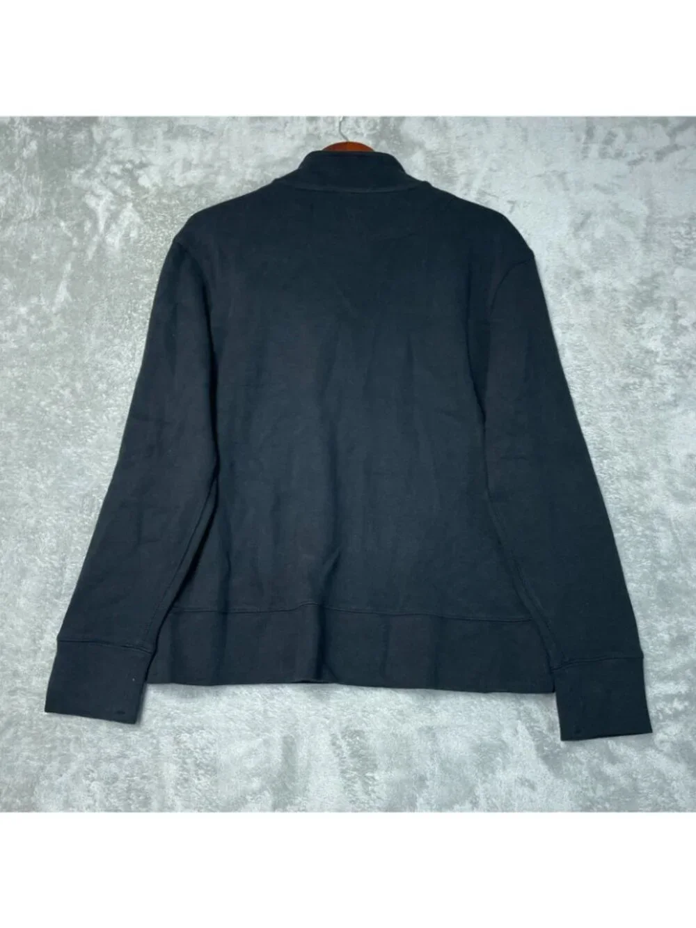 Banana Republic Men's S Black Half-Zip Pullover Sweatshirt Cotton Blend d1797